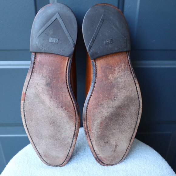 SALE - Allen Edmonds 10-E Greenwhich Wholecut Brown Oxford Mens Dress Shoes - Picture 10 of 13